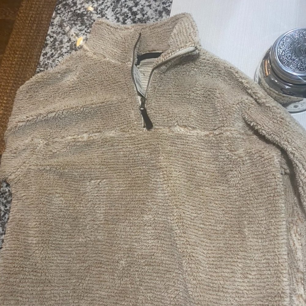 Tan sherpa pullover
